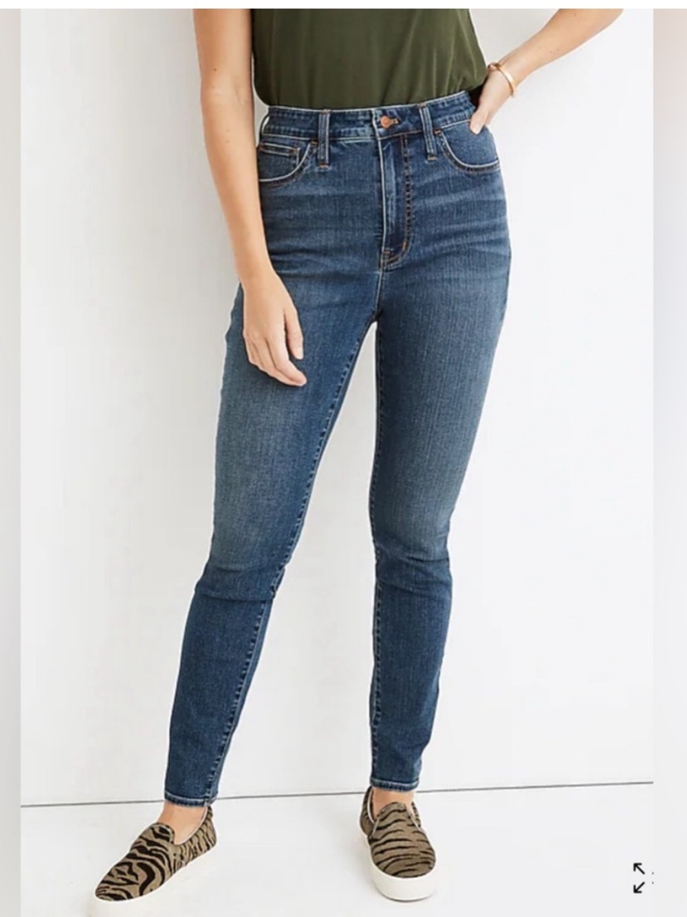 Madewell Curvy Roadtripper Skinny Jeans Blue Stretch Denim High Rise Size 26